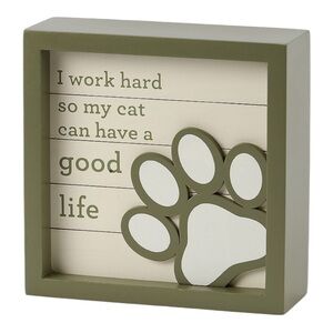 NWT Cat Box I Work Hard So My …